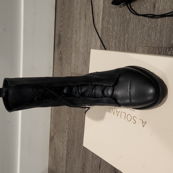 A. Soliani Milano lace-up booties - Picture 3 of 4